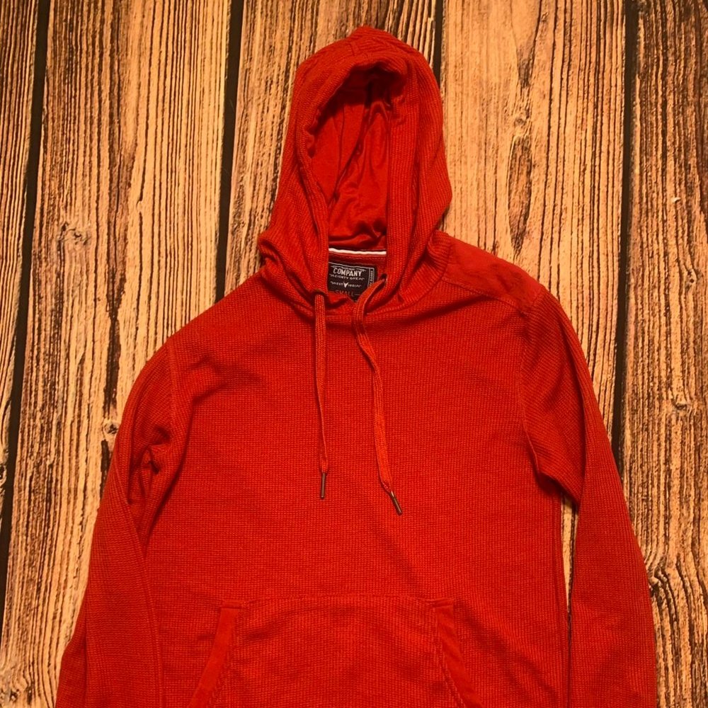 Men's Pull Over Small Red Hoodie